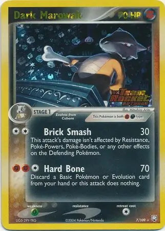Team Rocket Returns Dark Marowak #7/109 reverse holo
